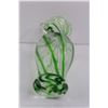 Image 2 : Glass Vase w/ Green Swirl Design