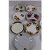 Image 2 : (15) China Saucers, (2) Ceramic Soup Bowls w/Spoons, & (2) Glass Serving Cups
