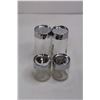 Image 2 : Wooden Salt & Pepper Shakers, Glass Salt And Pepper Shakers 2.5", Glass Salt And Pepper Shakers 5", 