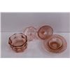 Image 2 : Indiana Pink Glass Candy Bowl w/Lid & Pink Depression GlassGlass Butter Dish w/Lid