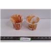 Image 1 : (2) Orange Slag Glass Cups