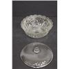 Image 4 : Cristal Fruit Bowl (France) & Small Glass Serving Dish w/Lid