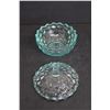 Image 3 : Teal Concord Octagon Candy Dish w Lid and Teal Whitehall Candy Dish w/ Lid