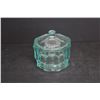 Image 4 : Teal Concord Octagon Candy Dish w Lid and Teal Whitehall Candy Dish w/ Lid