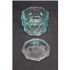 Image 5 : Teal Concord Octagon Candy Dish w Lid and Teal Whitehall Candy Dish w/ Lid