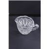 Image 3 : Glass Fruit Bowl 8" - MCM Glass Cream and Sugar Set "Pretzel" and Glass Creamer