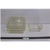 Image 1 : (3) Glass Casserole Dishes 9"x9"x2" & Glass Casserole Dish 7"x6"x2"