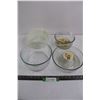 Image 1 : Pyrex Savarin Round Dish, Pyrex Casserole Dish, (2) Glass Casserole Dishes 8"