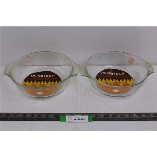 (2) Glass Casserole Dishes 8"x3"