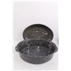 Image 2 : (2) Oval Shaped Roaster  16.5"x12"x5"