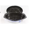 Image 3 : (3) Oval Shaped Roaster  11"x8"x3"