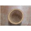 Image 8 : Woven Basket, Brass Trivet and Faux Poinsettia Wreath
