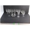 Image 1 : (7) Stemware Glasses and (2) Vases