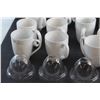 Image 3 : (16) Ceramic Mugs, (4) Candle Holders and Liquor Shot Glass
