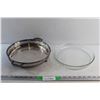 Image 1 : Silver Serving Tray and Pyrex Pie Dish 10''