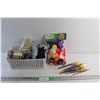 Image 1 : Rainbow Poms, Paint Brushes and Handcraft Kit - Threads, Rings and Wooden Beads