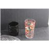Image 8 : Divided Glass Serving Tray, Glass Bowl, Goblet and (2) Glasses
