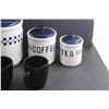 Image 2 : French Press, (2) Cookie, Coffee & Tea Jars with Lids and (2) Mugs