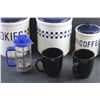 Image 3 : French Press, (2) Cookie, Coffee & Tea Jars with Lids and (2) Mugs