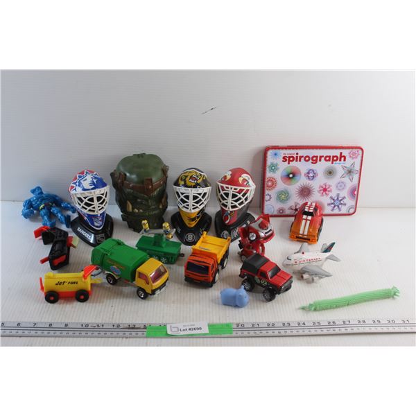 Kids Toys - Trucks, Plane & Beast Figurine and Spirograph Design Set