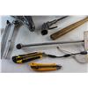 Image 7 : Bike Saddle, Ratchet Wrenches, Hatchet, Handsaw, Box Cutters, Motorcycle Turn Signals, Chalk Line an