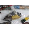 Image 6 : Metal Brushes, Hats. Needle Nose Pliers, Allen Wrenches, Carpenter's Set and Assorted Items