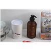Image 13 : Planters. Eyelash Kit, Matches, Brass Dolphin, Candles, Purifying Mask and Misc.