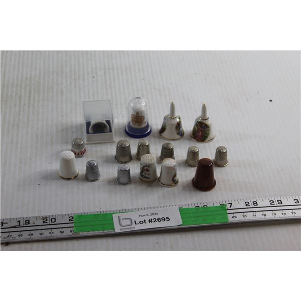 Thimbles and (2) Decorative Miniature Bells