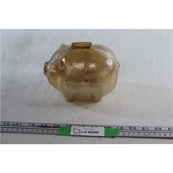 Marigold Carnival Glass Piggy Bank