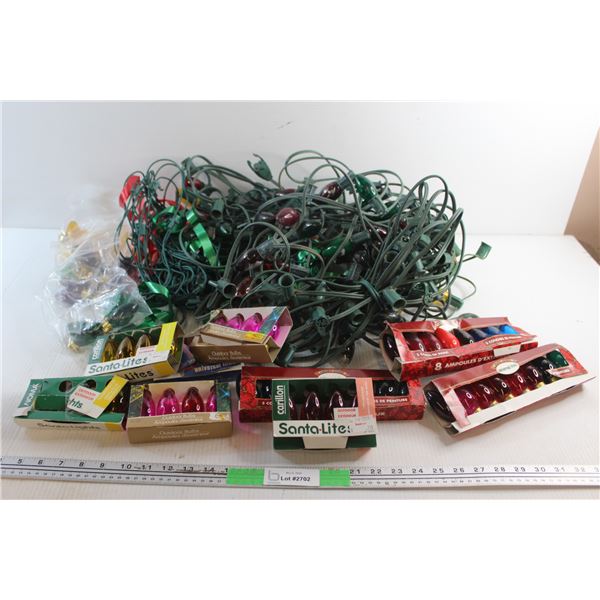 Christmas Lights and Outdoor Light Bulbs - As Is