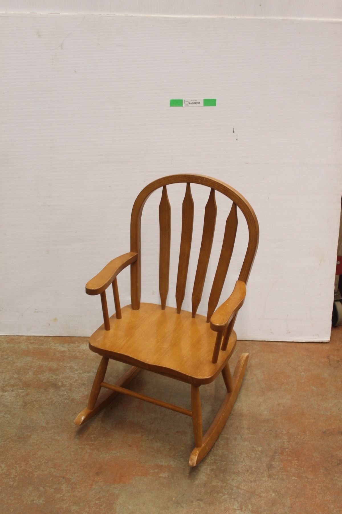 Small Oak Rocking Chair * Small Wooden Rocking Chair - Bodnarus Auctioneering
