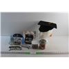 Image 1 : Graduation Hat, Safety & Sunglasses, Salt and Peppers Shakers, Glass Jar and Pop Container