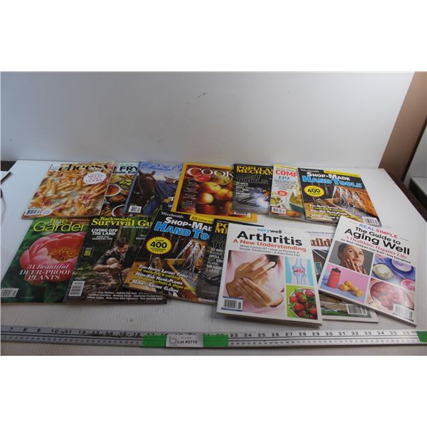 (14) Magazines - Fine Gardening, Popular Mechanic and The Guide To Aging Well