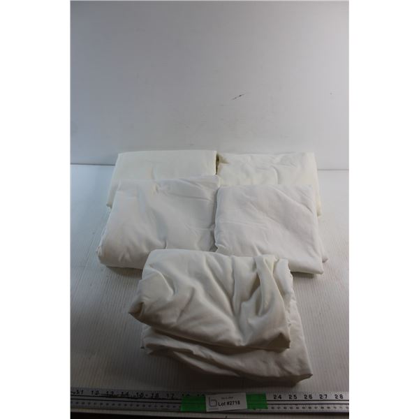 (5) White Bed Sheets