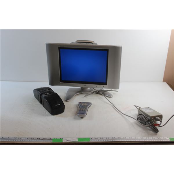 Sharp Aquos Monitor - Tested and (2) Sony Speakers - As Is