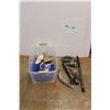 Image 1 : Large Plastic Tote and Vacuum Attachments
