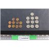 Image 1 : (10) 1962 - 2007 US 1 cent Coins and (10) US Nickels 1966-2004
