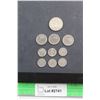 Image 1 : (6) US Dimes 1967 - 1987, (3) 1973 Canadian Quarters and 1937 Canadian 50 Cent Coin