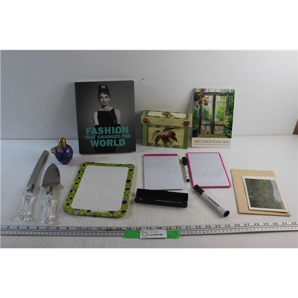 Erase Boards, Recipe Cards, Cake & Bread Knives, Fashion that Changed the World Book, Art Calendar 2