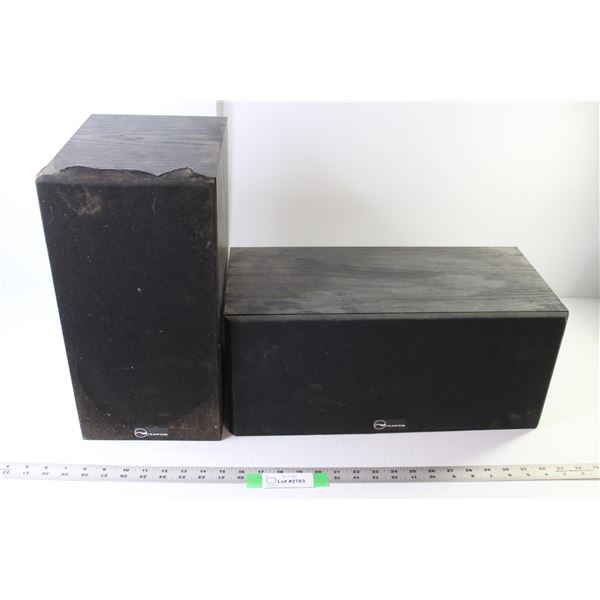 Nuance Speaker Set (Woofer - 18.25" x 8.5" x 7.75"; Tweeter - 15.25" x 10.5" x 7.5") As is