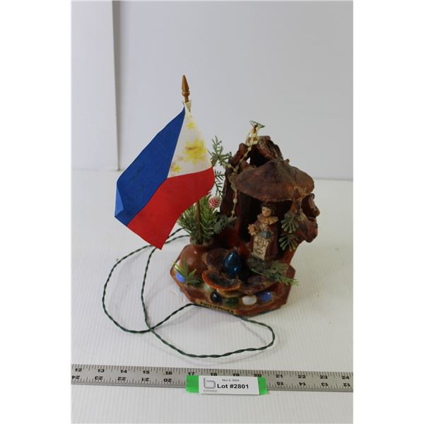 Religious Filipino Ornament (No Power - Bulb May be Dead)
