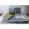 Image 1 : (2) Religious Holographic Pictures, Outdoor Carpet 5.5' x 3' Approx (Includes 2 Game Surfaces), Wove