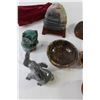 Image 2 : Variety Ornaments (Elephant, Penguin, Owl, Cat etc.), Stone Bowl, Jewelry Boxes, Tongs