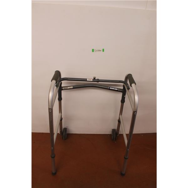 *Invacare Walker - 2 Wheel, Collapsible, Adjustable 20" x 14" Height Adjustable