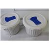 Image 2 : Porcelain Dish Collection (2 Mugs with Lids, 2 Handled Dishes with Lids, 6 other Dishes and 1 lid)