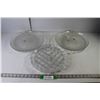 Image 1 : (6) Serving Platters - Glass (4 Seashell 12.5" Dia, 2 Diamond 11.5" Dia)