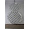 Image 3 : (6) Serving Platters - Glass (4 Seashell 12.5" Dia, 2 Diamond 11.5" Dia)