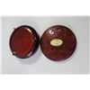 Image 2 : (4) Jewelry Holders (2 Large Are Plastic Avon 5.5" Dia, 2 Small China 4.5" Dia, Potpourri Vase 4" Di