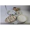 Image 1 : (4) Fine China Serving Dishes With "Rose Collection" Info Sheet