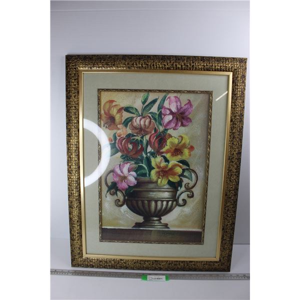 *Framed Flower Print- 24'' x 31.5''
